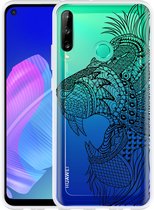 Huawei P40 Lite E Hoesje Leeuw Mandala Designed by Cazy