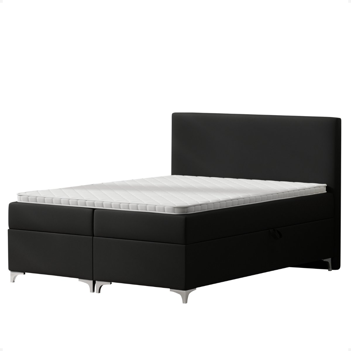 WeSleepy® Ease Boxspring Bed met Opbergruimte 140x200 - Inclusief Topmatras - Zwart