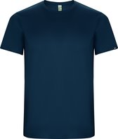 Donkerblauw unisex sportshirt korte mouwen 'Imola' merk Roly maat XXL