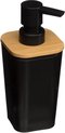 Five Zeeppompje/zeepdispenser van kunststeen - zwart - 300 ml