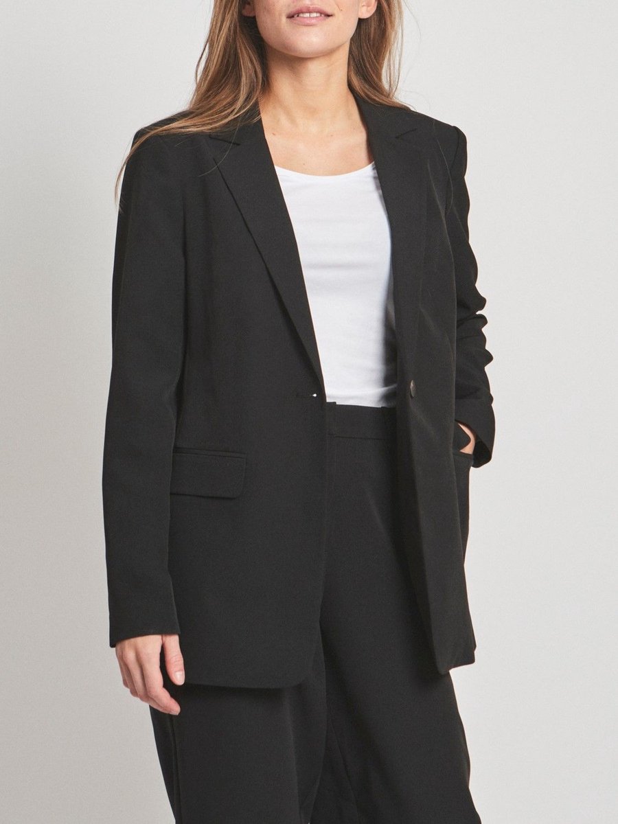 Vila VIKAMMA LOOSE BLAZER - Black Black