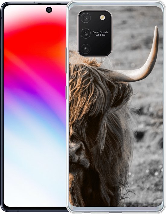Samsung Galaxy S10 Lite hoesje - Schotse hooglander - Koeien - Natuur - Siliconen Telefoonhoesje - SleevesAndCases