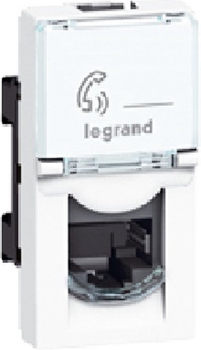 Legrand Mosaic RJ45 FTP Steckdose Kategorie 6 – 2 Module, Mattschwarz, Werkzeuglose Montage