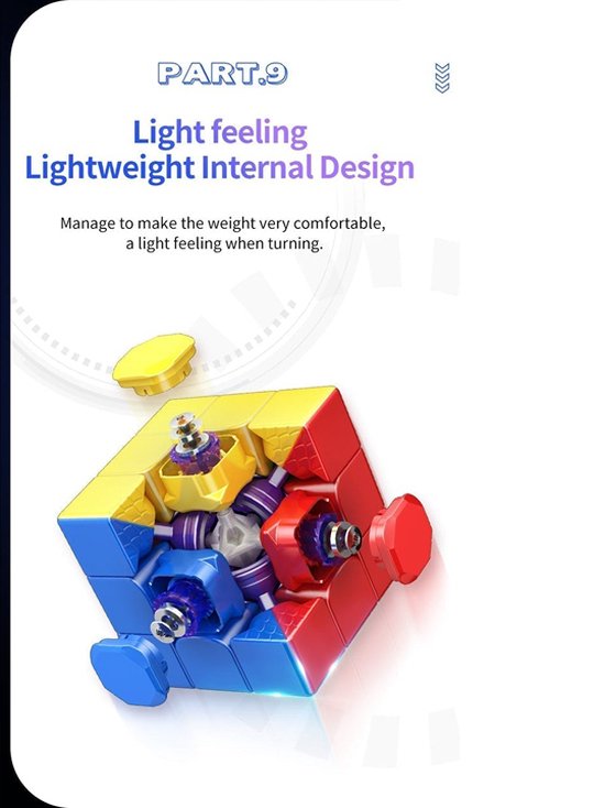 Thumbnail van een extra afbeelding van het spel Moyu Super RS3M standard version - 3x3 kubus - magnetische speedcube