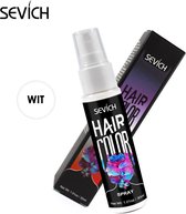 WITTE Haar Kleur Spray - Haarspray - HaircolorSpray – Direct natuurlijke haarkleur - Wasbaar-Feest verf – Tijdelijke Haarkleur - Carnaval - Haarspray - Waterbasis – Kleur: Wit