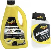 Meguiars Ultimate Wash & Cire - 1420 ml + gant de lavage en microfibre super épais