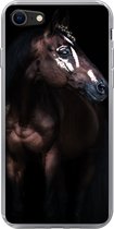 Geschikt voor iPhone SE 2020 hoesje - Paard - Vlekken - Licht - Siliconen Telefoonhoesje