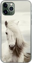 Geschikt voor iPhone 11 Pro hoesje - Paard - Strand - Manen - Siliconen Telefoonhoesje