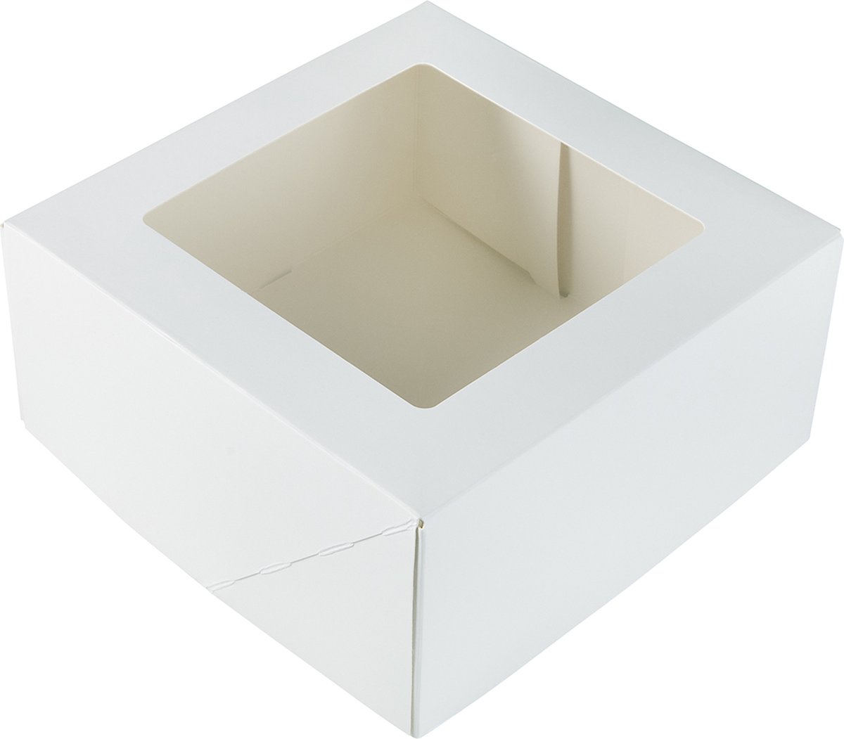 Huoshange Taartdozen 30 x 30 x 20 cm [5 stuks] Premium & Stevige, witte taartdozen met venster voor 25 cm Tier Cakes, Wegwerp Cake Containers-5 Boxes-5 Wit/Goud Dikke Cake Boards