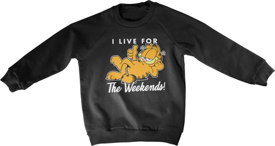 Garfield Sweater/trui kids -Kids tm jaar- Live For The Weekend Zwart