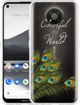 Nokia 3.4 Hoesje Peacock World - Designed by Cazy