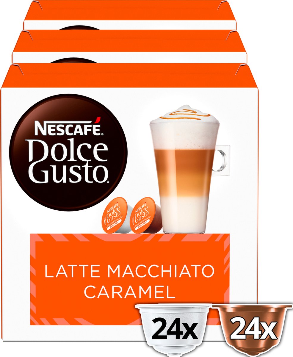 NESCAFÉ Dolce Gusto Caramel Latte Macchiato capsules - 48 koffiecups voor 24 koppen koffie - NESCAFÉ Dolce Gusto