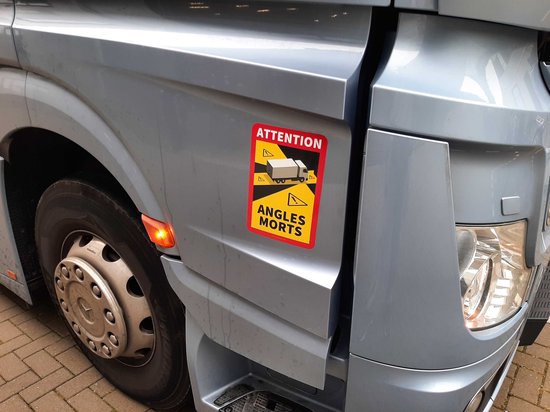 Dode hoek Sticker Frankrijk 17 x 25cm - UV & Regenbestendige Dodehoekstickers - Staffelkorting 3 stuks €8,88