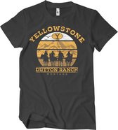 Yellowstone Heren Tshirt -M- Cowboys Zwart