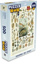 Puzzel Zeedieren - Schelp - Vintage - Zee - Adolphe Millot - Legpuzzel - Puzzel 500 stukjes