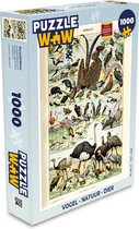 Puzzel Vogel - Natuur - Dieren - Vintage - Kunstwerk - Legpuzzel - Puzzel 1000 stukjes volwassenen