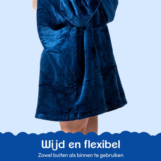 JWRgoods - Hoodie deken - Deken met mouwen - blanket - Blauw - JWRgoods