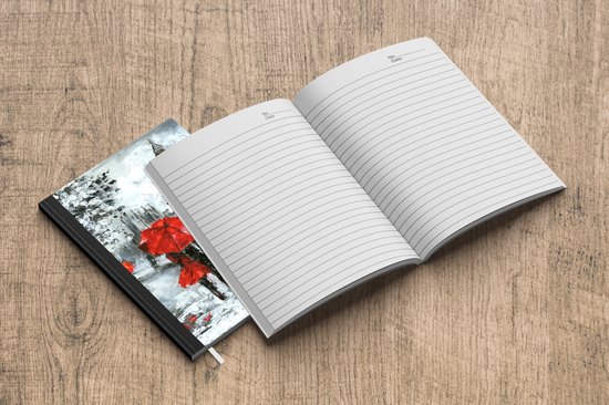 Carnet - Cahier d'écriture - Peinture - Parapluie - Peinture à l'huile - Carnet - Format A5 - Bloc-notes