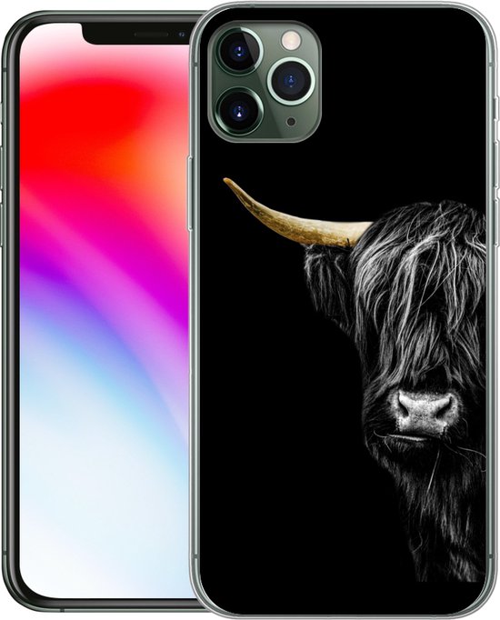 Coque iPhone 11 Pro Max - Scottish Highlander - Vaches - Or - Siliconen