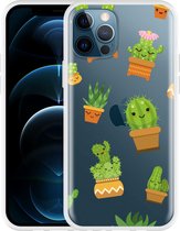 Geschikt voor Apple iPhone 12 Pro Hoesje Happy Cactus - Designed by Cazy