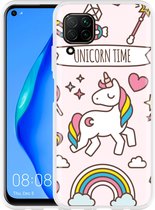 Huawei P40 Lite Hoesje Unicorn Time Designed by Cazy