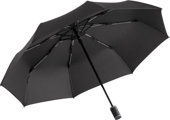 Fare AOC-Mini Style luxe opvouwbare paraplu met gekleurd frame zwart grijs 97 centimeter