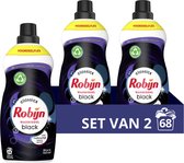 Détergent liquide Robijn Klein & Powerful Black Velvet - 2 x 34 lavages - Paquet économique