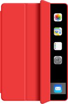 HB Hoes Geschikt voor Apple iPad 5 & Apple iPad 6 - 9.7 inch (2017 & 2018) Rood - Tri Fold Tablet Case - Smart Cover