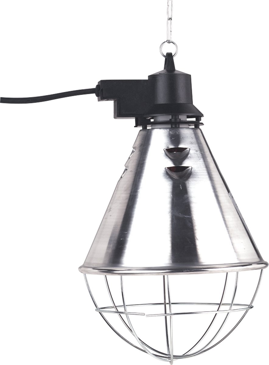 Excellent Lampenkap compleet - 5 Meter draad - Met spaarschakelaar - IPX4/EP44 - Exclusief lamp - 8 Luchtgaten - Tot 150 Watt - Zilver