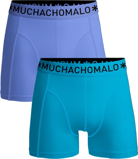 Muchachomalo boxershorts - heren boxers normale (2-pack) - Solid - Maat: