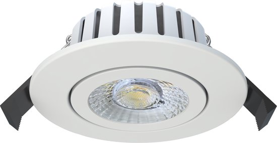 Ledvion LED Inbouwspot, Wit, 7W, IP65, CCT, COB, Ø90mm, Dimbaar, Badkamer Inbouwspot, Plafond Inbouwspot, Dimbare LED Lamp, 5 Jaar Garantie