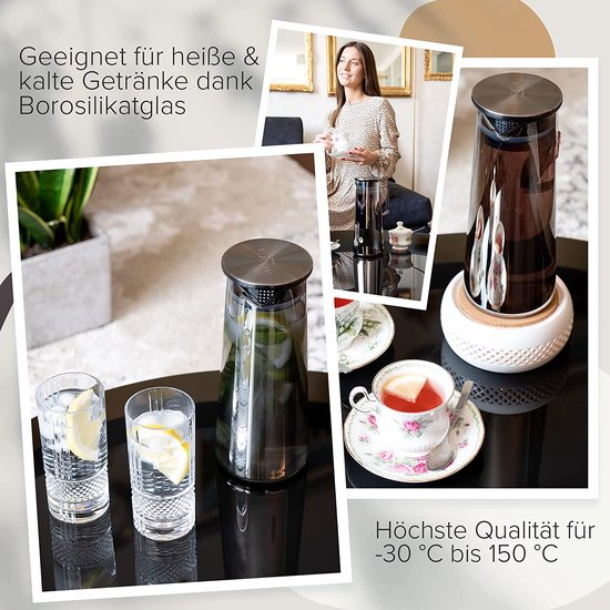 Theepot met titaniumcoating van roestvrij staal, theezetapparaat, cadeauset, geï