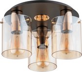 Plafondlamp Atman - 3-lamps - zwart/goud -