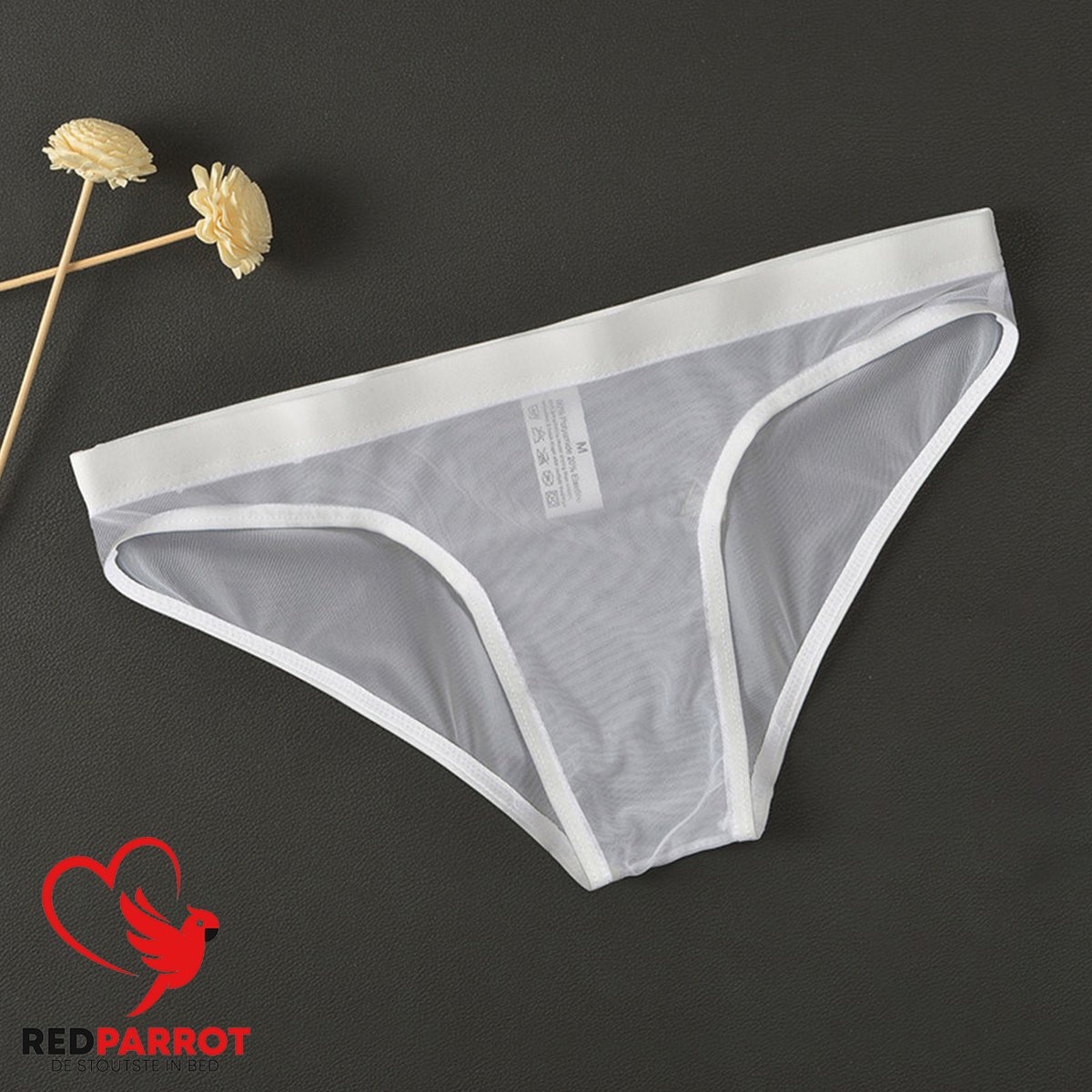 Transparante zijde onderbroek heren | Erotische slip | Sexy ondergoed | M tot en met 3XL | Goede kwaliteit