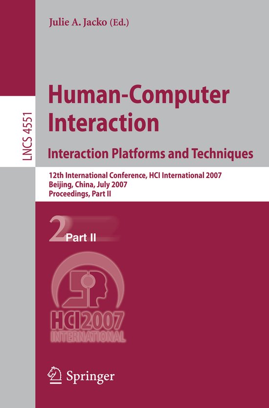 Human-Computer Interaction. Interaction Platforms and Techni ... - cover