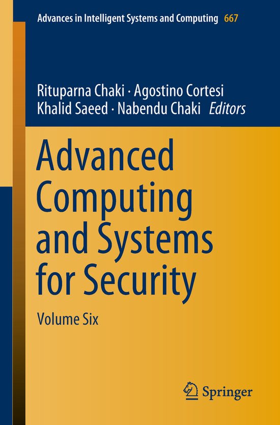Advanced Computing and Systems for Security - cover