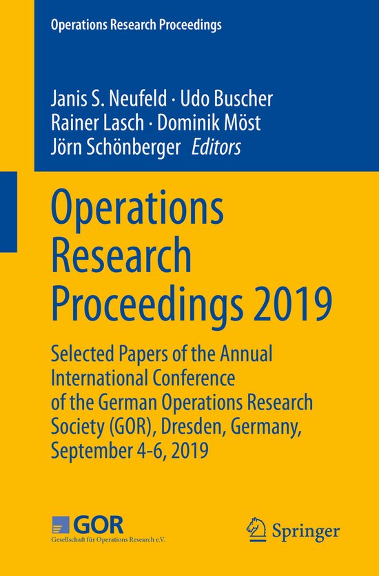 Operations Research Proceedings 2019 - cover
