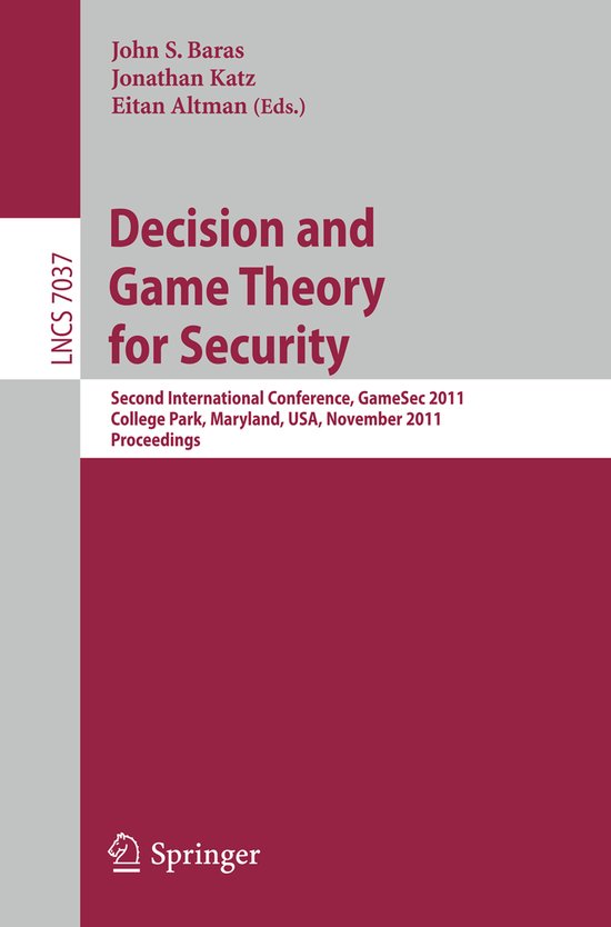 Decision and Game Theory for Security - cover