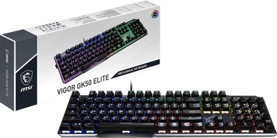 MSI VIGOR GK50 ELITE (QWERTY US) - RGB Gaming keyboard - High end Game  toetsenbord | bol