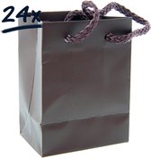 24st stevige draagtassen papier (7x10)+5cm cadeautasje zak gift bag verpakking gedraaid koord greep