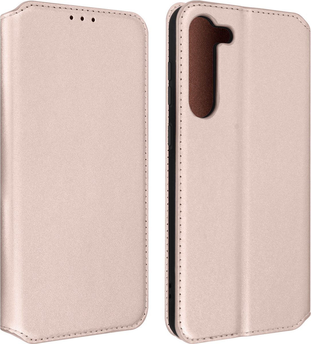 Cover Geschikt voor Samsung Galaxy S23 Plus Flip Card Holder Video Support Blauw