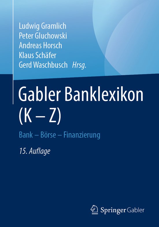Gabler Banklexikon K Z | 9783658267568 | Boeken | bol