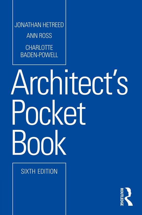 Routledge Pocket Books- Architect's Pocket Book - cover