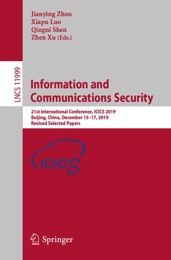 Lecture Notes in Computer Science11999- Information and Comm ... - cover