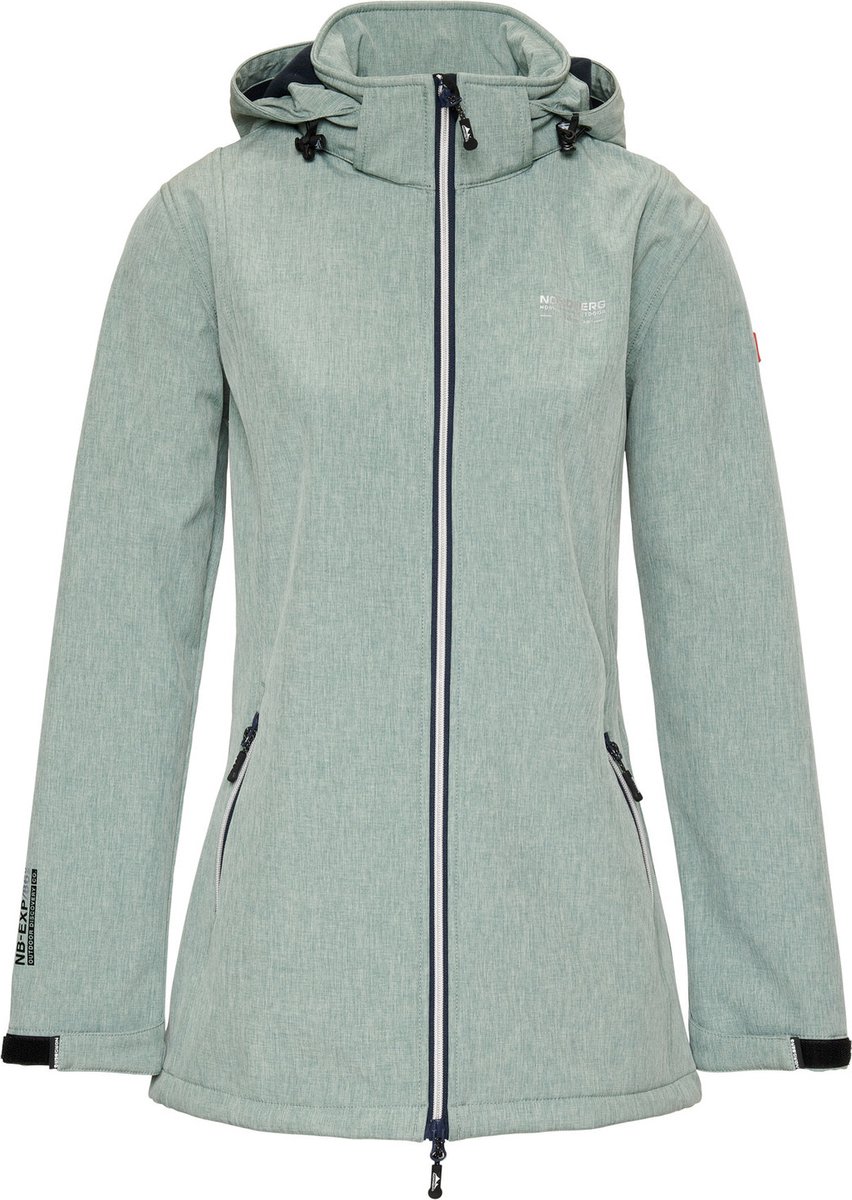 Nordberg Ronda Softshell Outdoor Zomerjas Dames Melange Groen