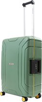 CarryOn Steward TSA Reiskoffer 70 liter - 65cm Middenmaat Koffer met kliksloten - Groen