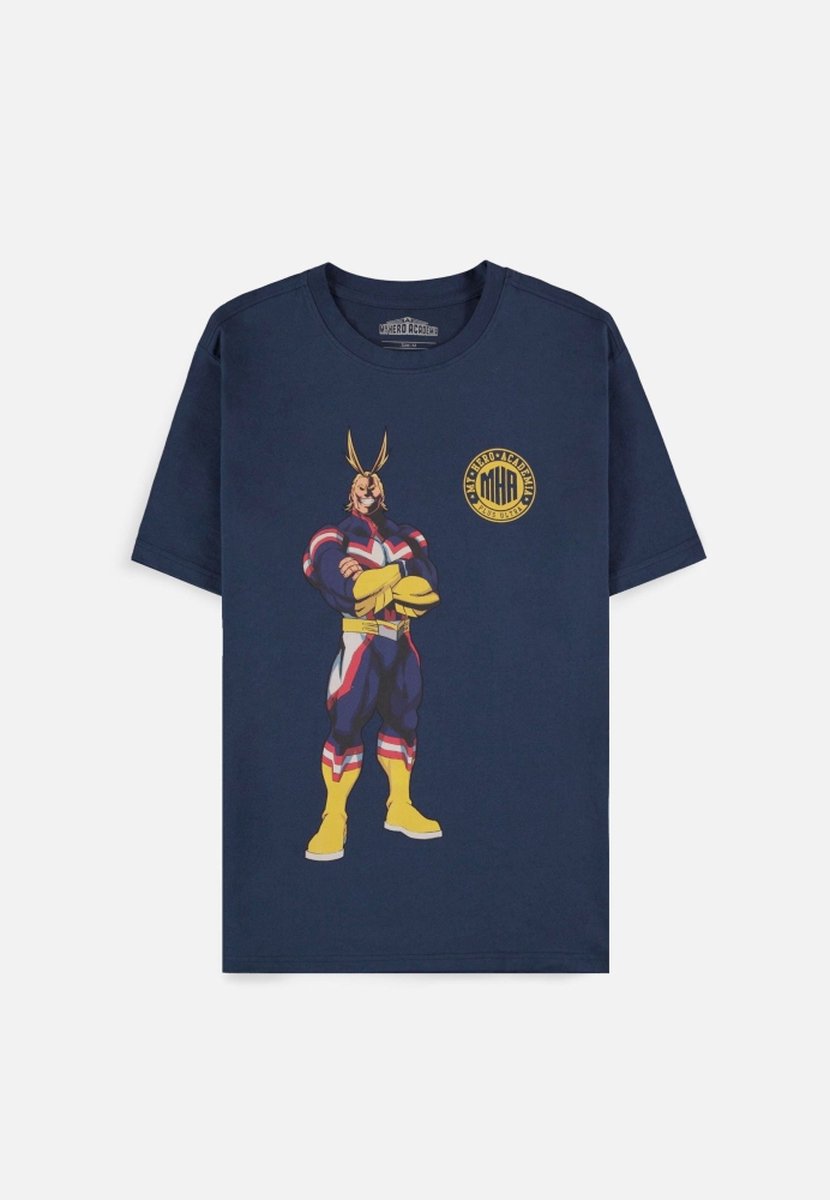 My Hero Academia - All Might Heren T-shirt - L - Blauw