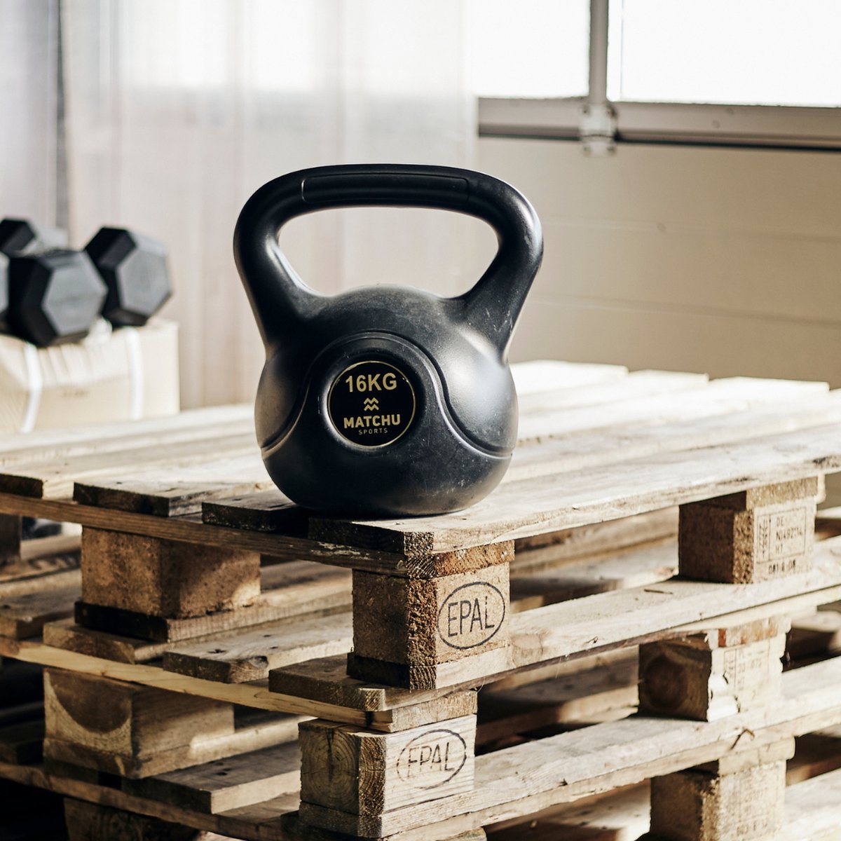 Matchu Sports - Kettlebell - Full body workout - Kettlebell 4kg - Gewichten - Zwart – foto 5