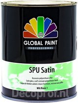 Global Paint SPU Satin | Wit | 2,5L | Zijdeglans | Krasvast | Aflak voor Buiten | Lak Verf | Klusverf