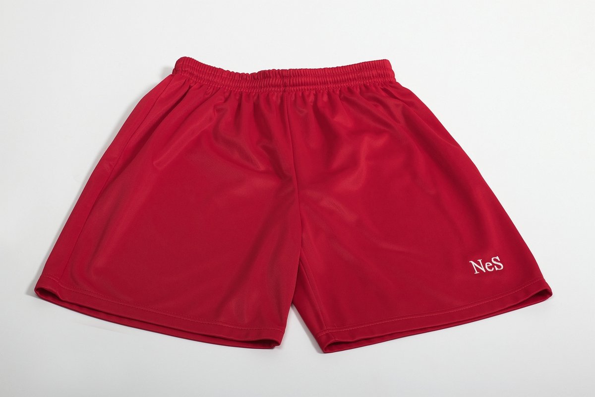 NeS Roma - Voetbalbroek - Sportbroek - Voetbalshort - Rood - Maat S